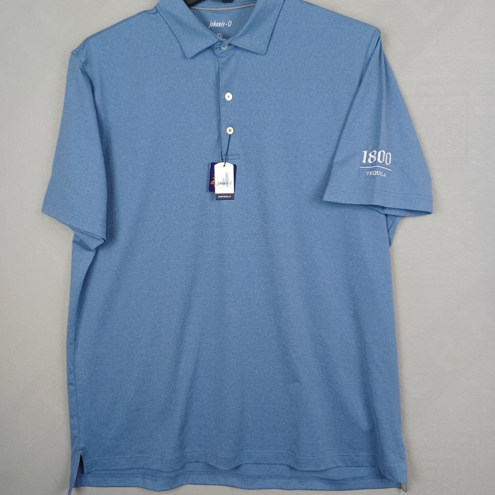 Johnnie-O 1800 Tequila Blue Performance Polo Shirt Mens XL UPF 50 Golf